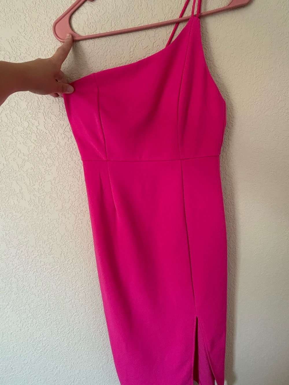 Anrabess hot pink one shoulder dress size S